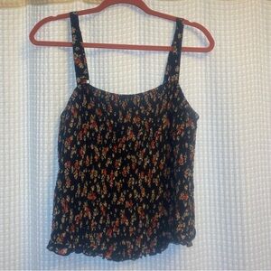 Torrid Navy Blue Floral Tank Top Size: 2